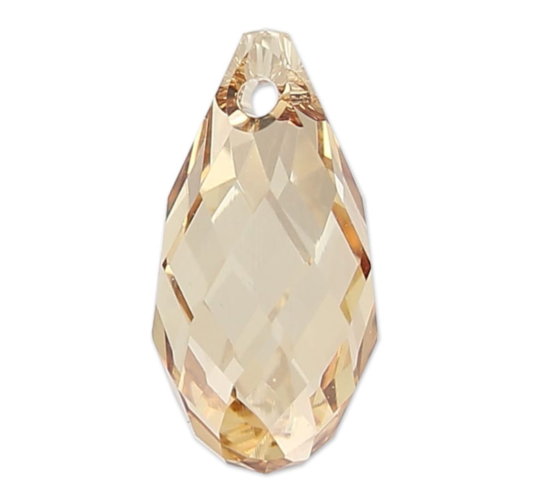 Swarovski® Anhänger Briolette Golden Shadow 11mm