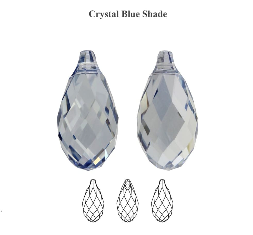 Swarovski® Anhänger Briolette Blue Shade 13x6.5mm