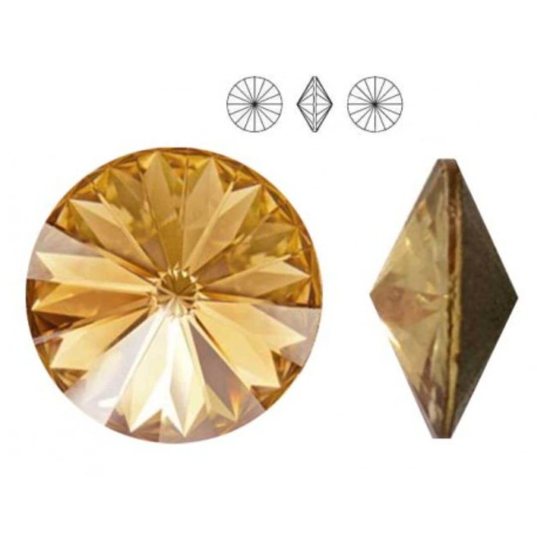 Swarovski® Rivoli Golden Shadow 14mm