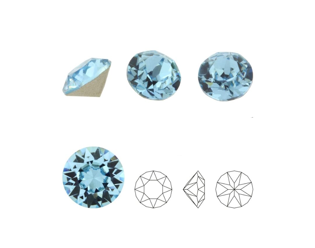 Swarovski® Chaton Aquamarine Foiled PP6