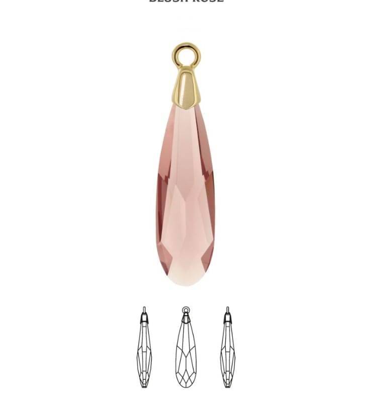 Swarovski® Anhänger Raindrop Blush Rose/Gold 17.5mm