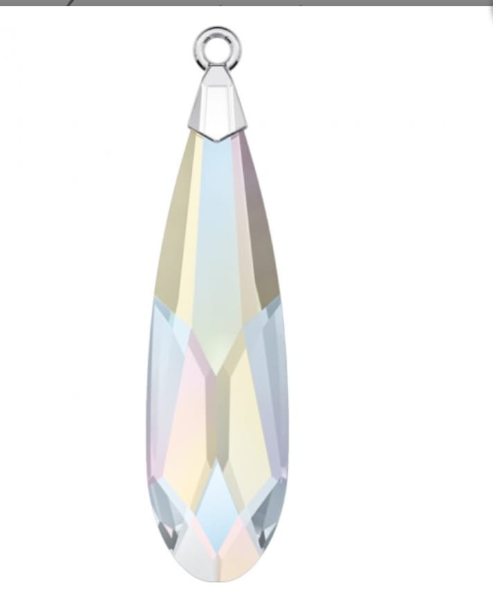 Swarovski® Anhänger Raindrop Aurore Boreale/Rhodium 23mm