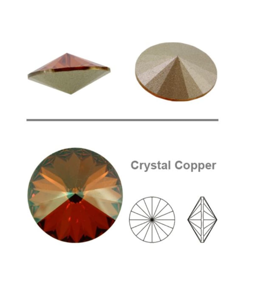 Swarovski® Rivoli Copper 12mm