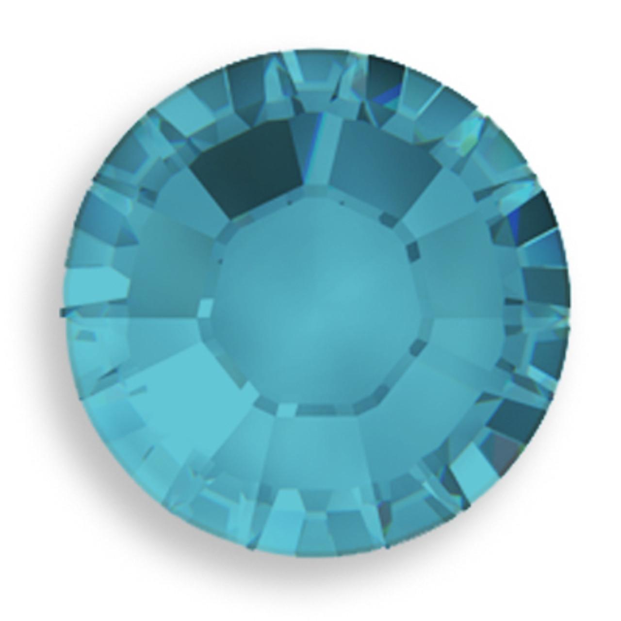 Swarovski® Flatback Hotfix Blue Zircon Satin SS6