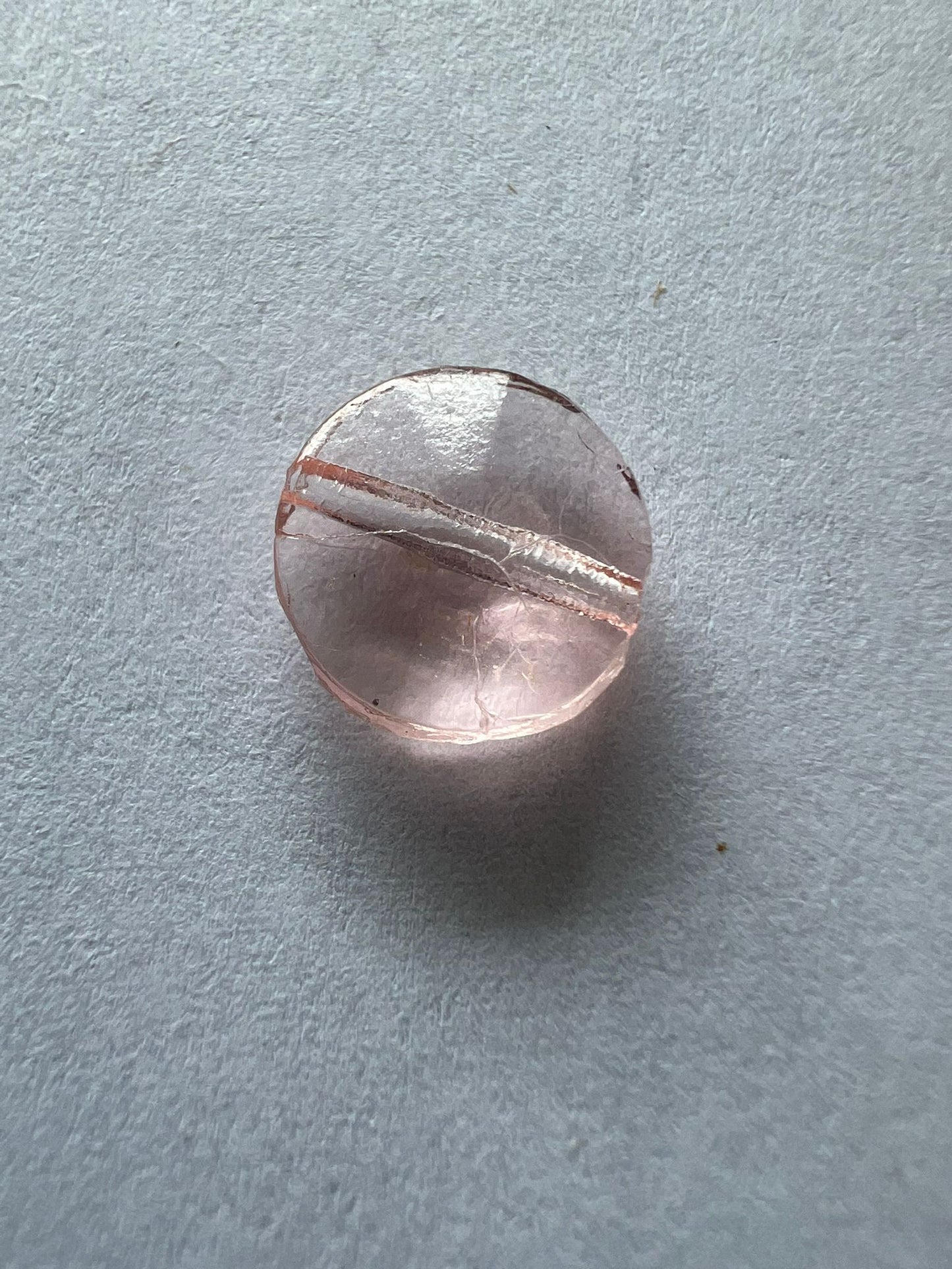5743 Vintage Acryl Perlen Klar Rosa 9mm