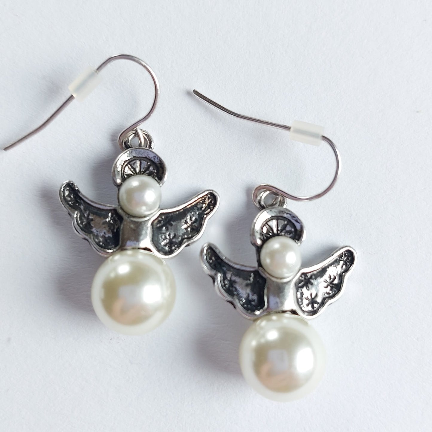 3706 Vintage Ohrringe mit Swarovski Kristallen & Perlen 25mm