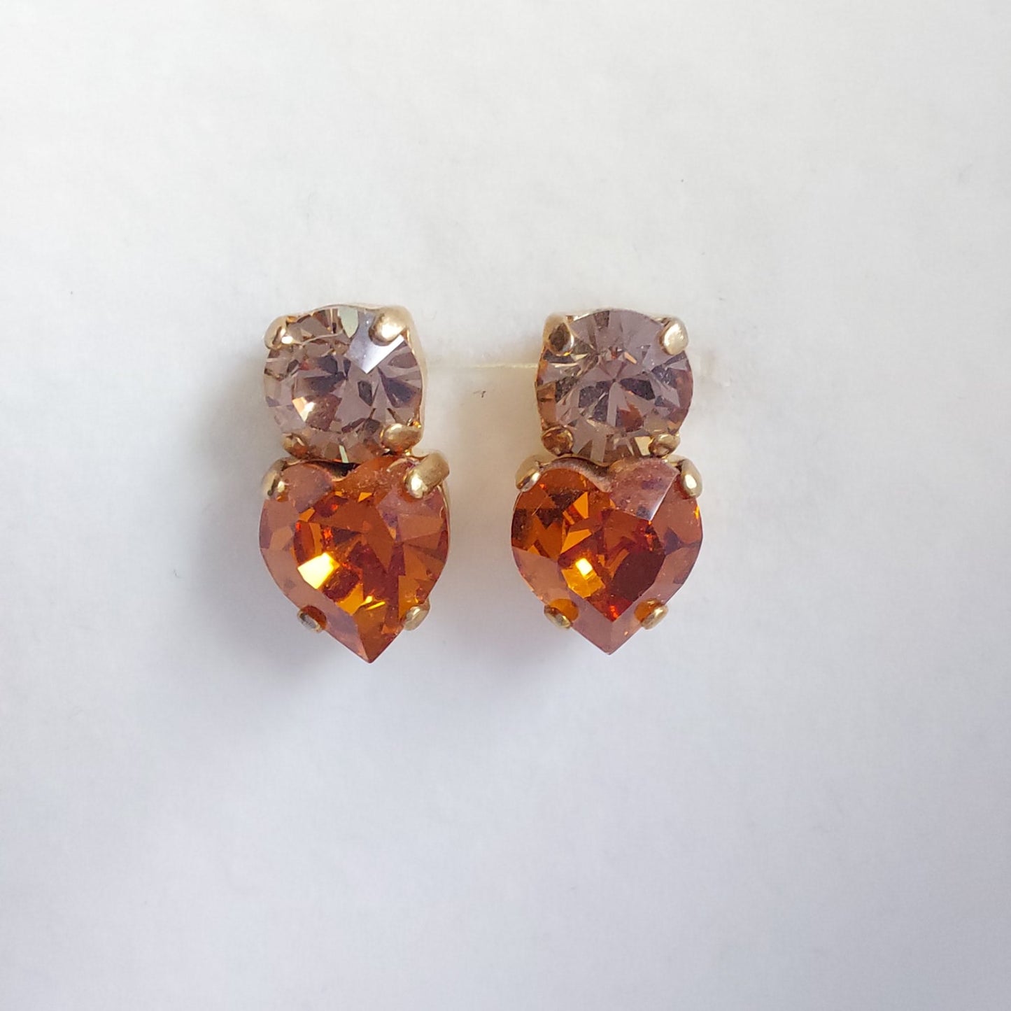 3461 Vintage-Ohrringe mit Swarovski Kristallen 15mm