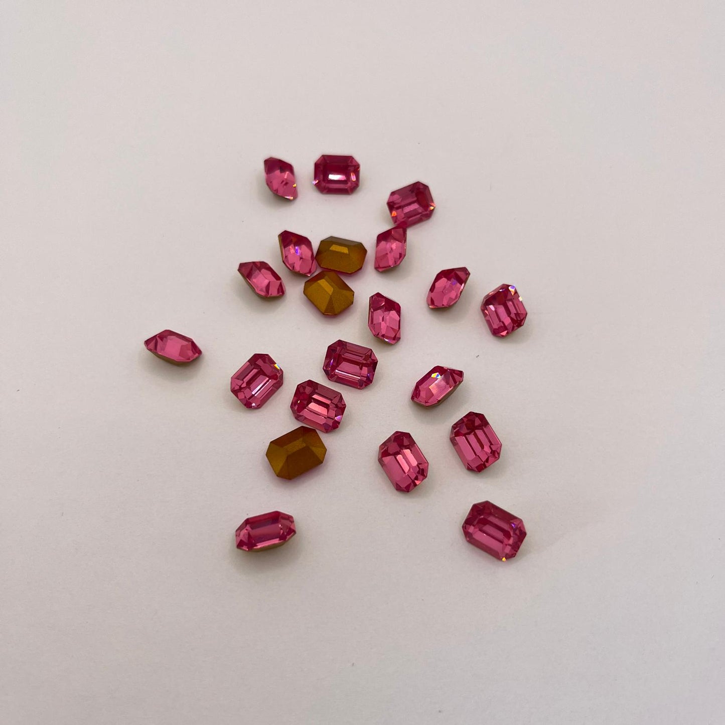 Swarovski® Fancy Vintage Octagon Rose Gold Foiled 10x8mm