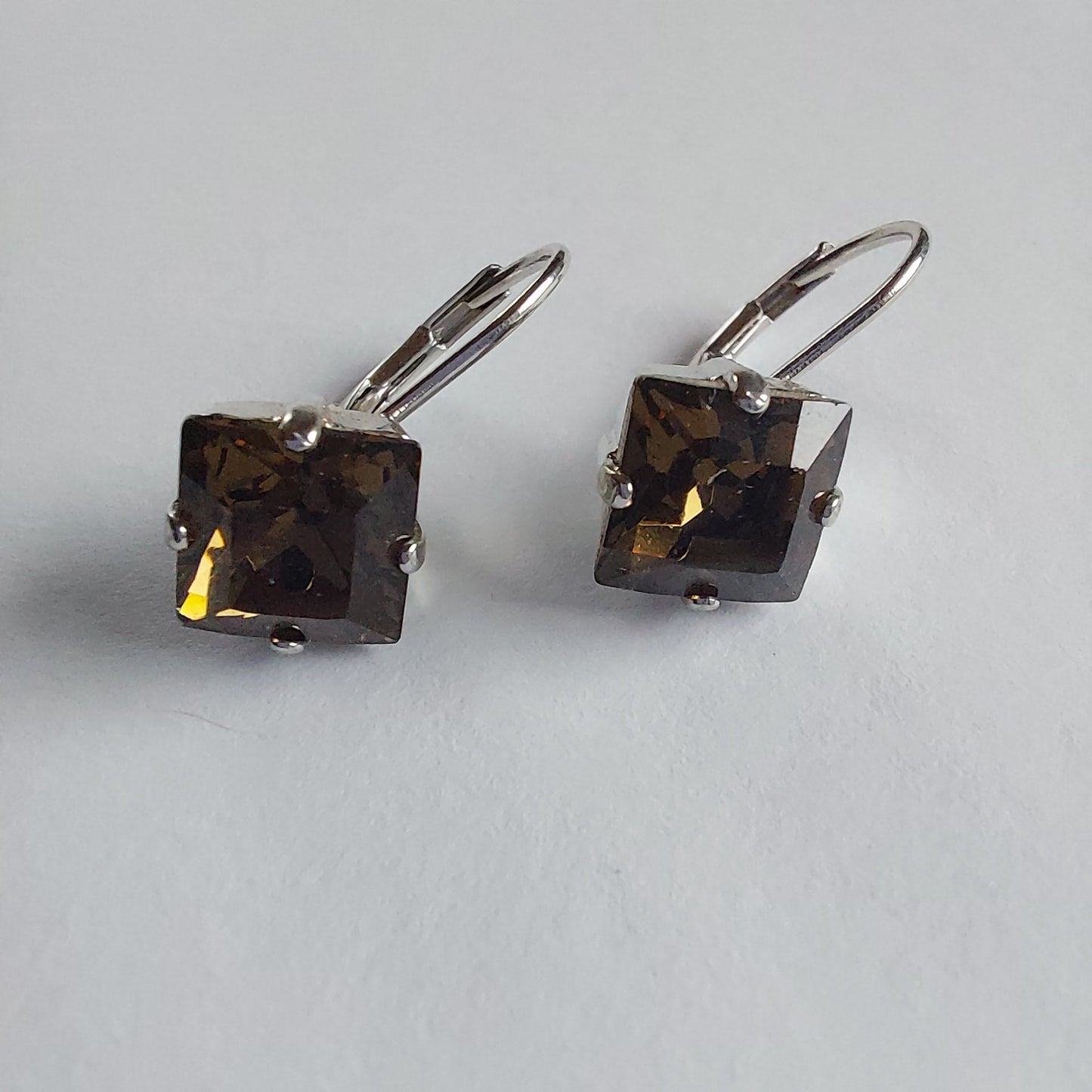 3231 Vintage-Ohrringe mit Swarovski Kristallen 20mm