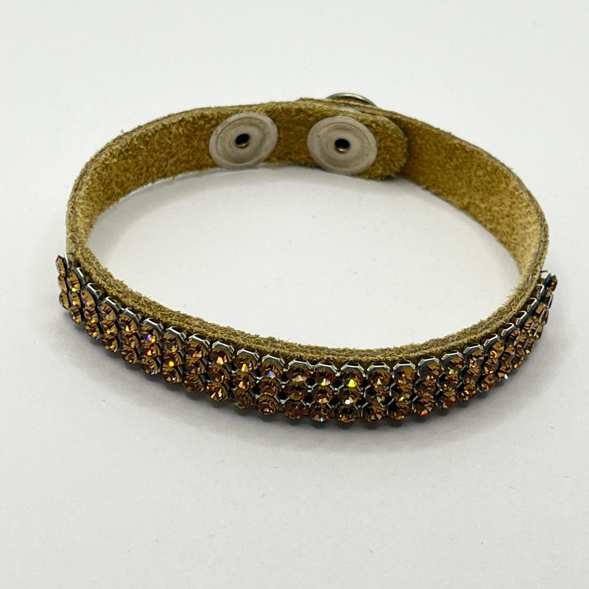 7045 Vintage Swarovski Kristallen Mehrlagiges Leder Armband 18cm