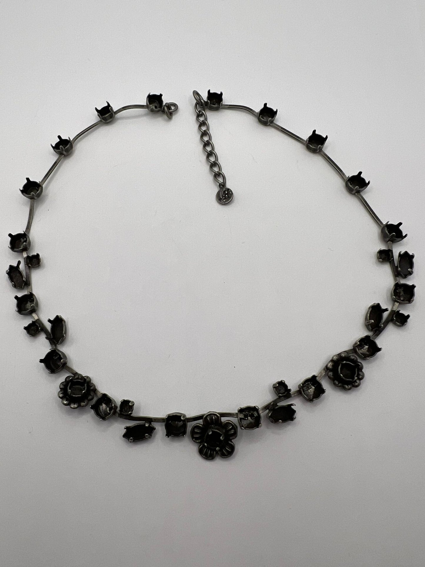 6491 Vintage leerer Kette zum Befüllen mit Swarovski Kristallen 38cm