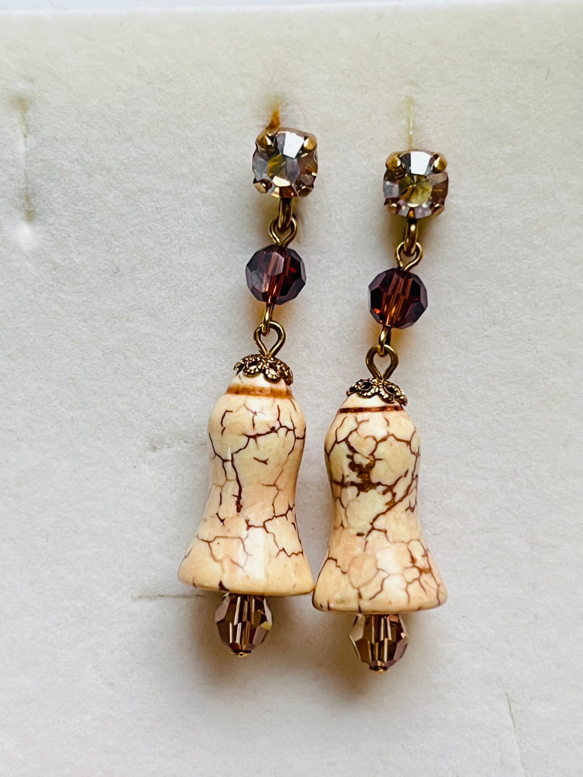 3926 Vintage Earring mit Swarovski Crystals 50mm