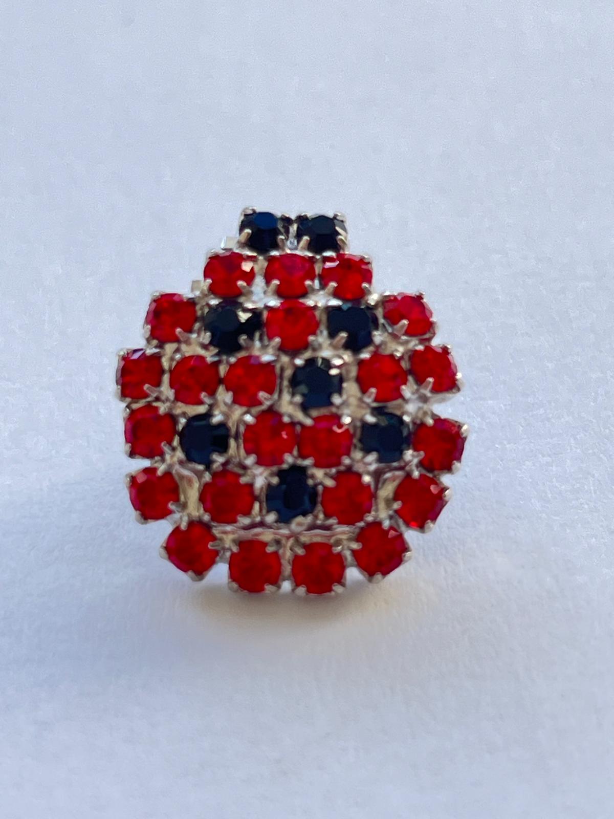 8605 Vintage Swarovski Kristallen Brosche 30mm
