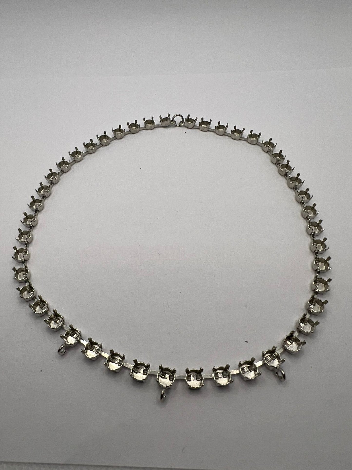 6451 Vintage leerer Halskette zum Befüllen mit Swarovski Kristallen 39cm