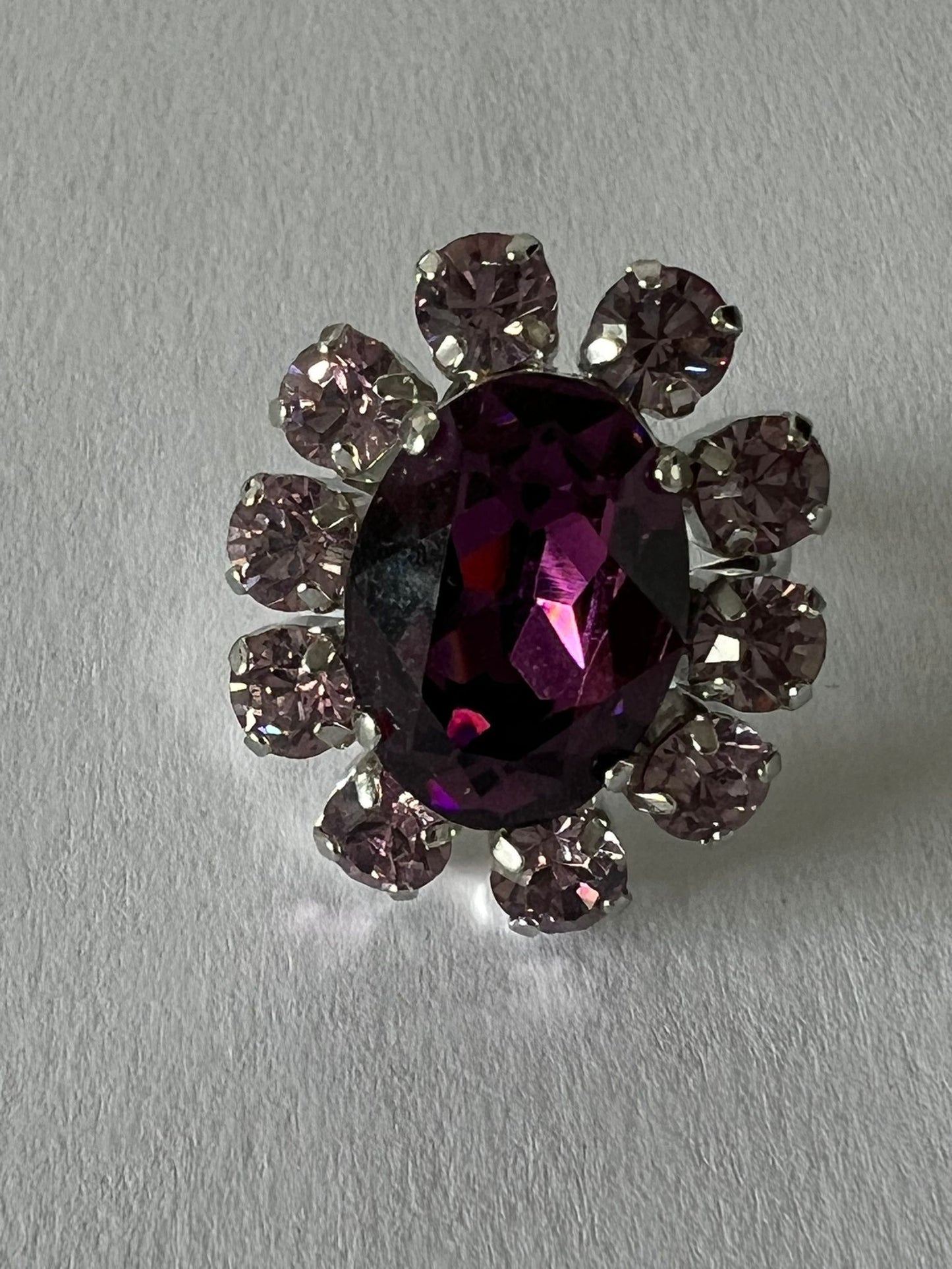 9730 Vintage Swarovski Kristallen Ring 25mm