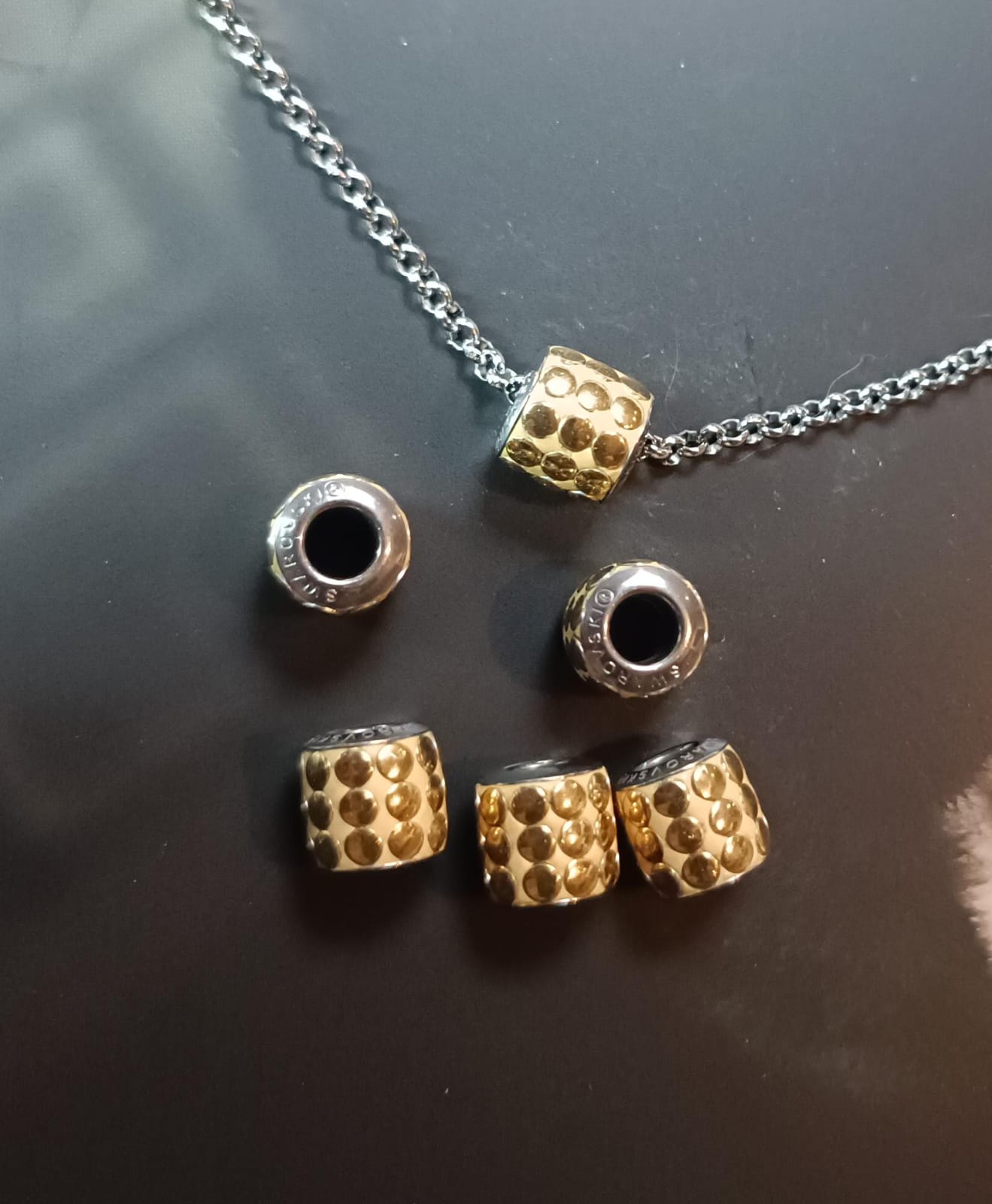 Swarovski® Charms Besatz Gold Glänzend 10mm