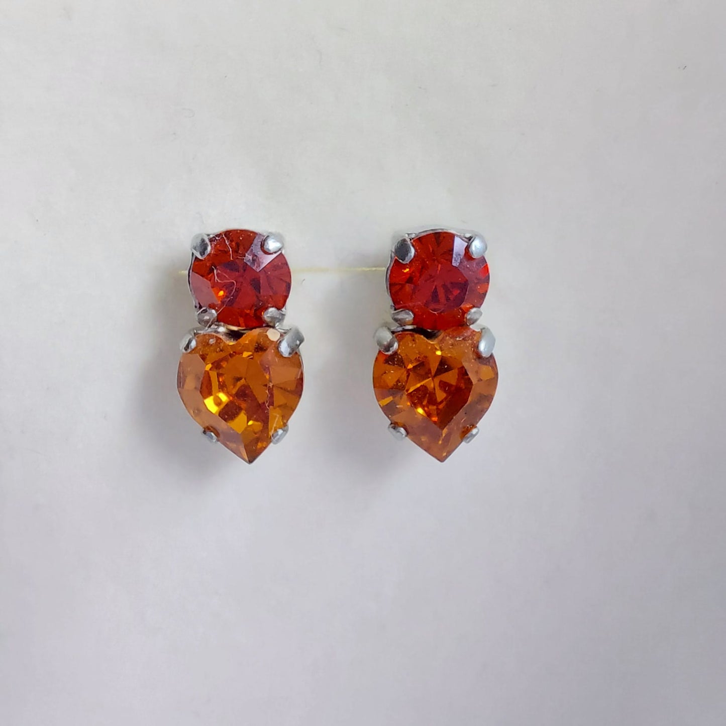 3469 Vintage-Ohrringe mit Swarovski Kristallen 15mm
