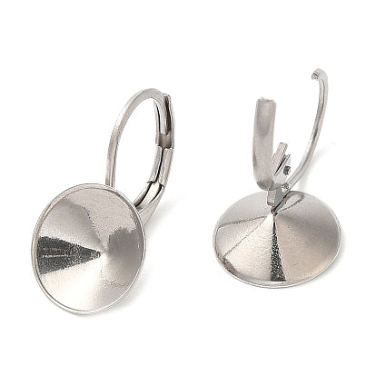 Brisur-Ohrringe Edelstahl Rund Fassung 20mm