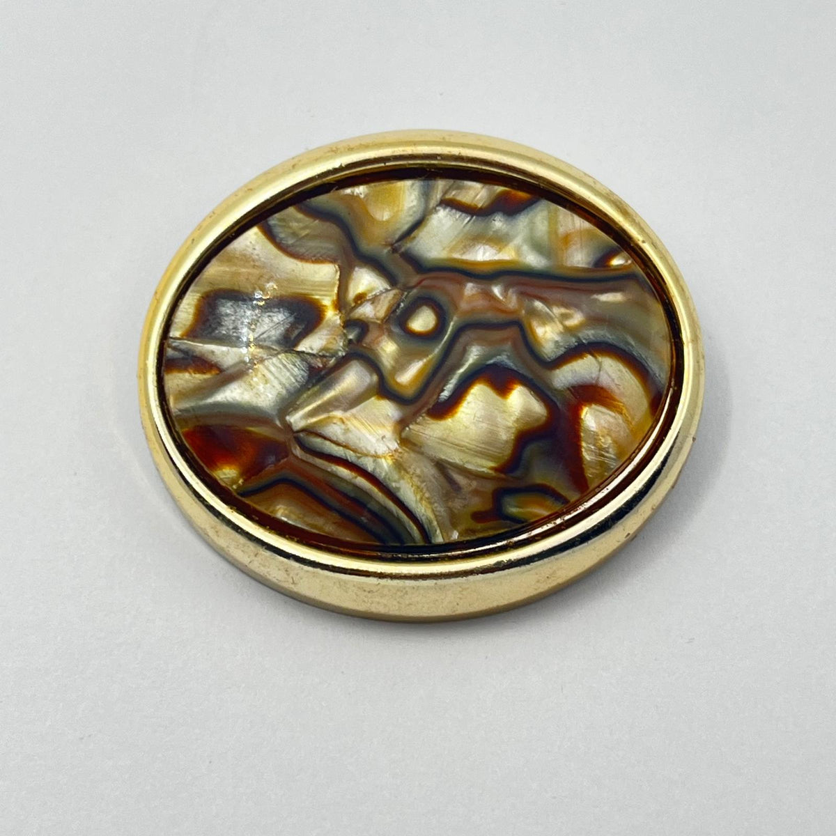8833 Vintage Perlmutt Brosche 44mm