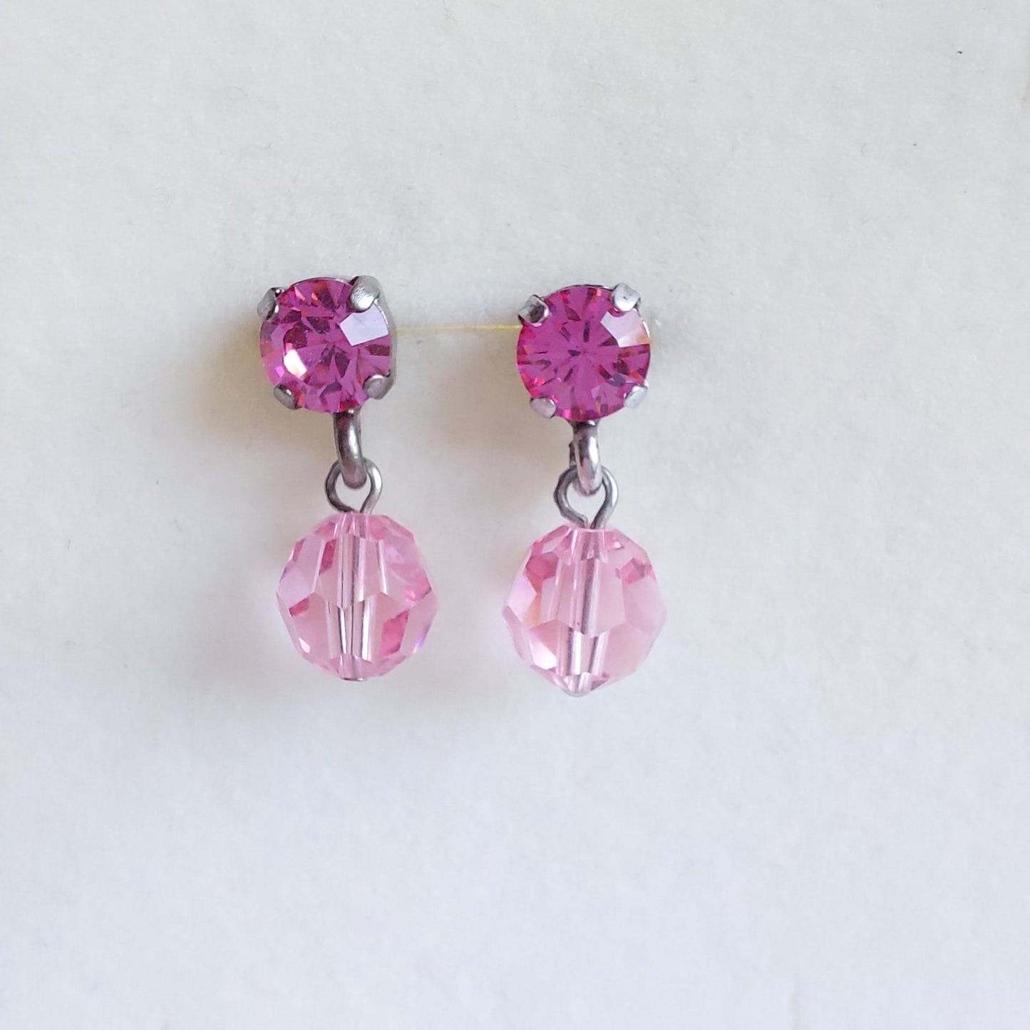 3481 Vintage-Ohrringe mit Swarovski Kristallen 20mm