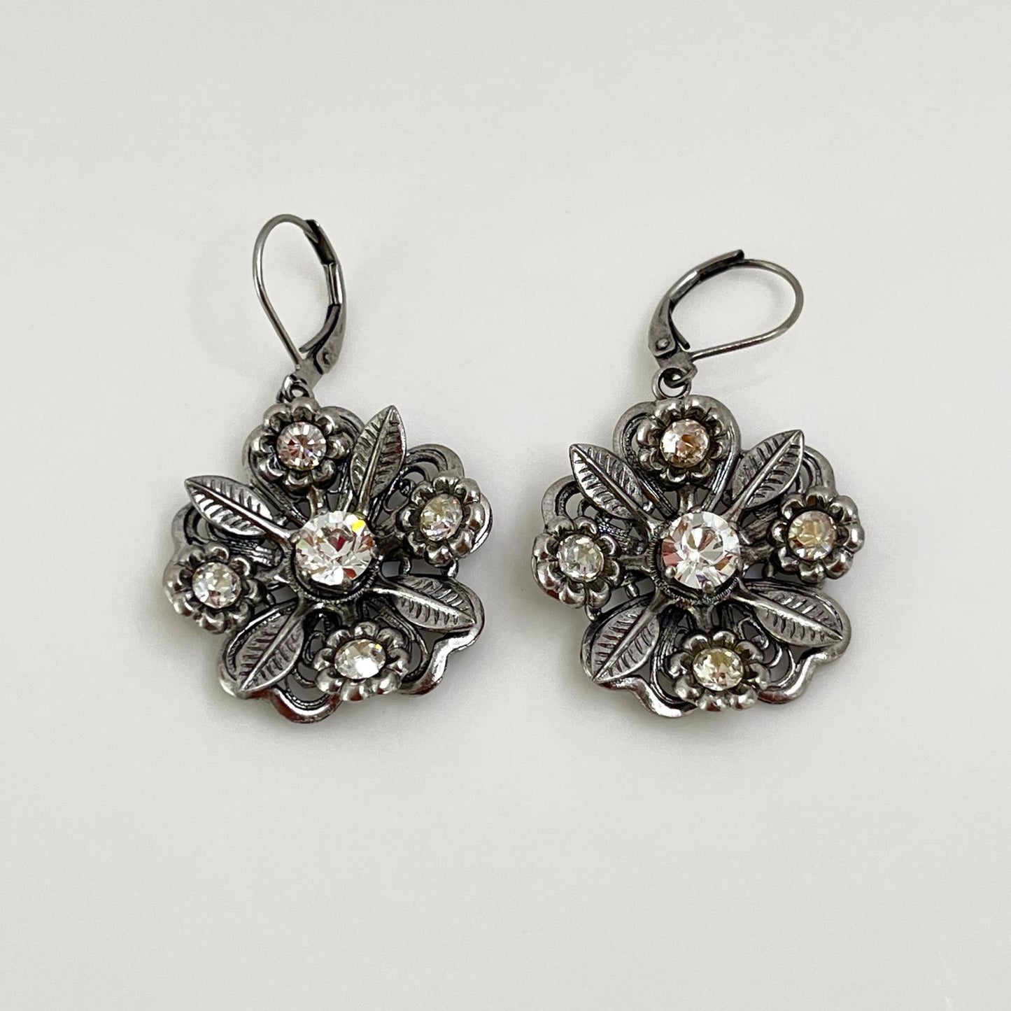 30350 Vintage Swarovski Kristallen Ohrhänger 27mm