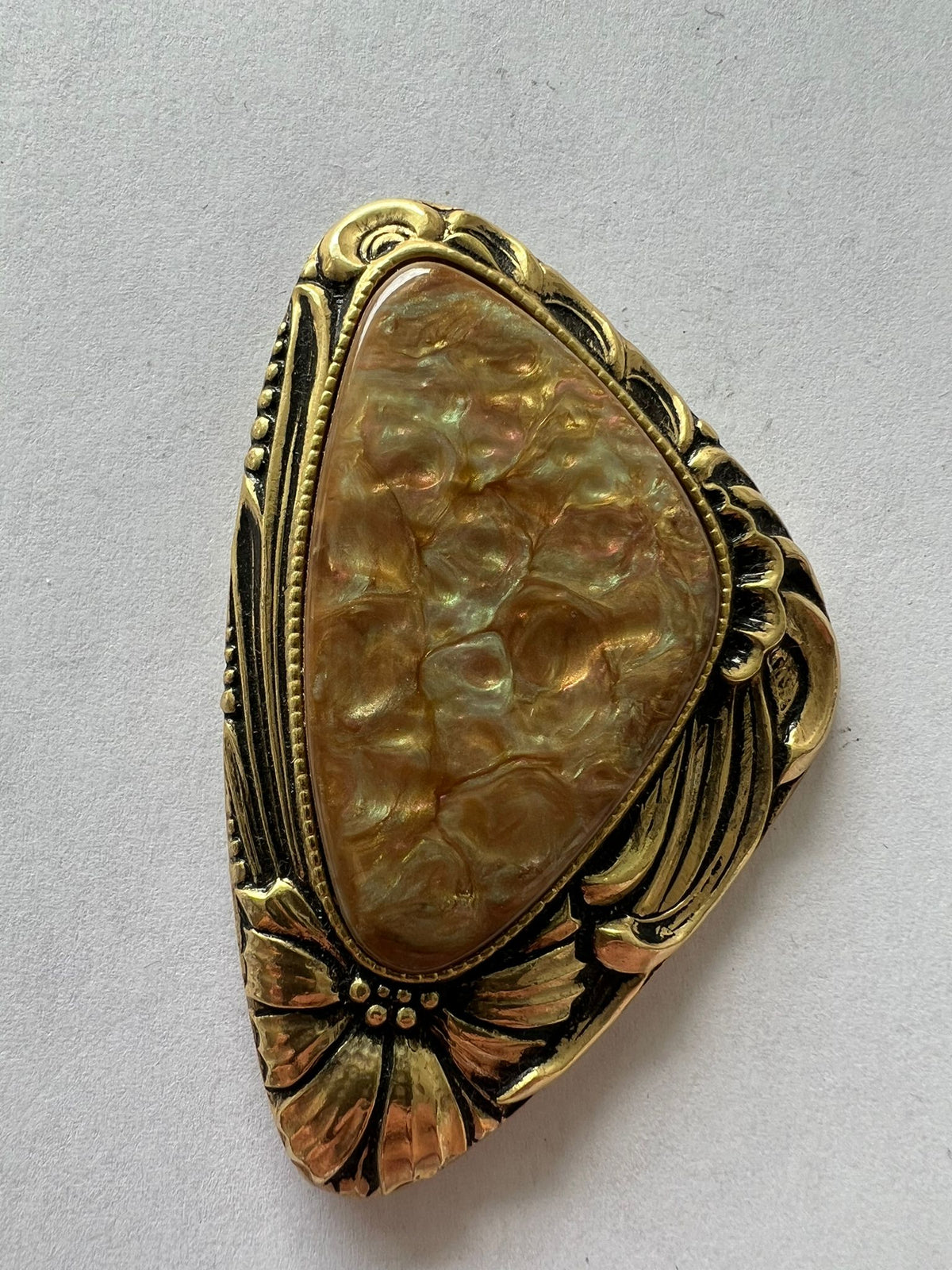 8519 Vintage Perlmutt Brosche 75mm