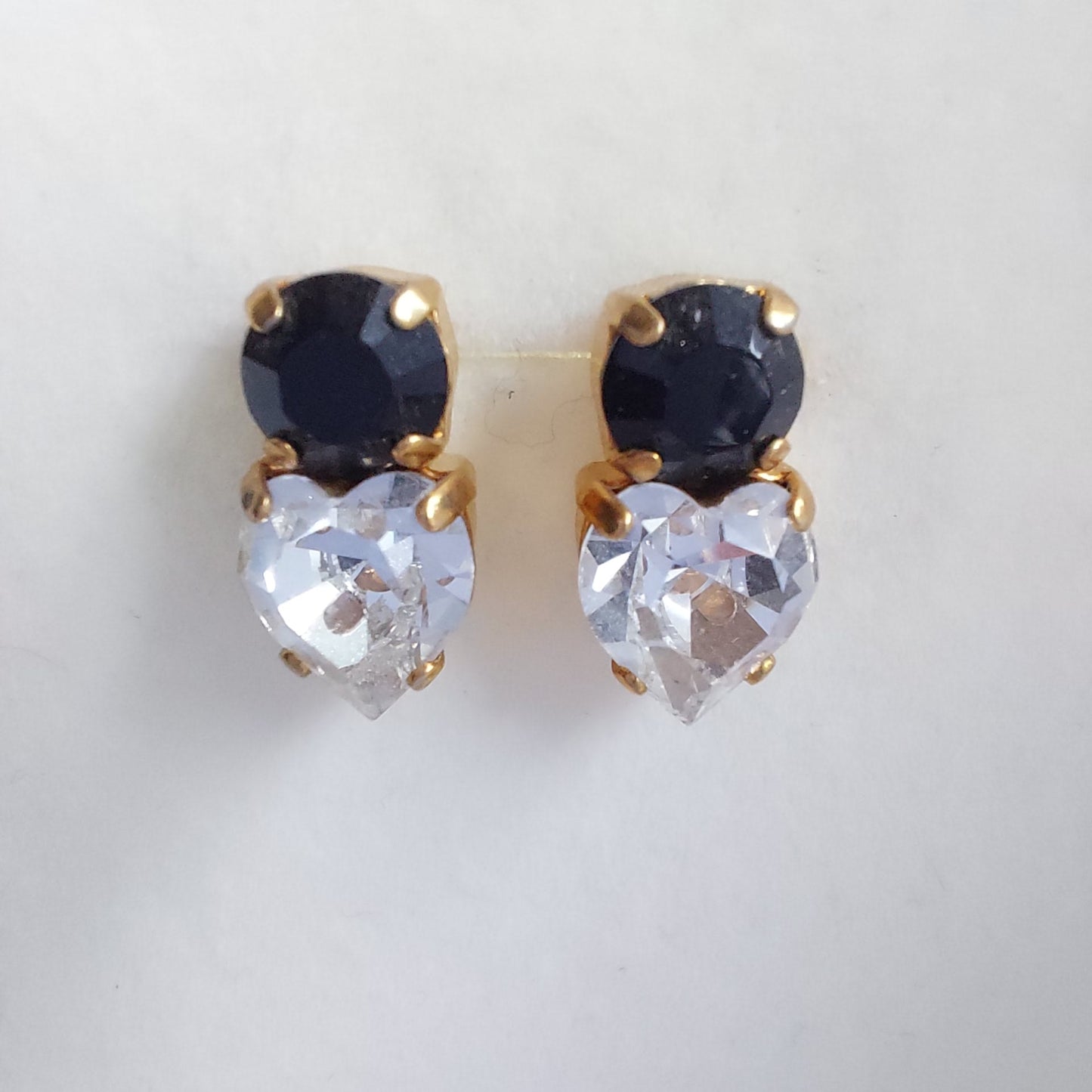 3460 Vintage-Ohrringe mit Swarovski Kristallen 15mm