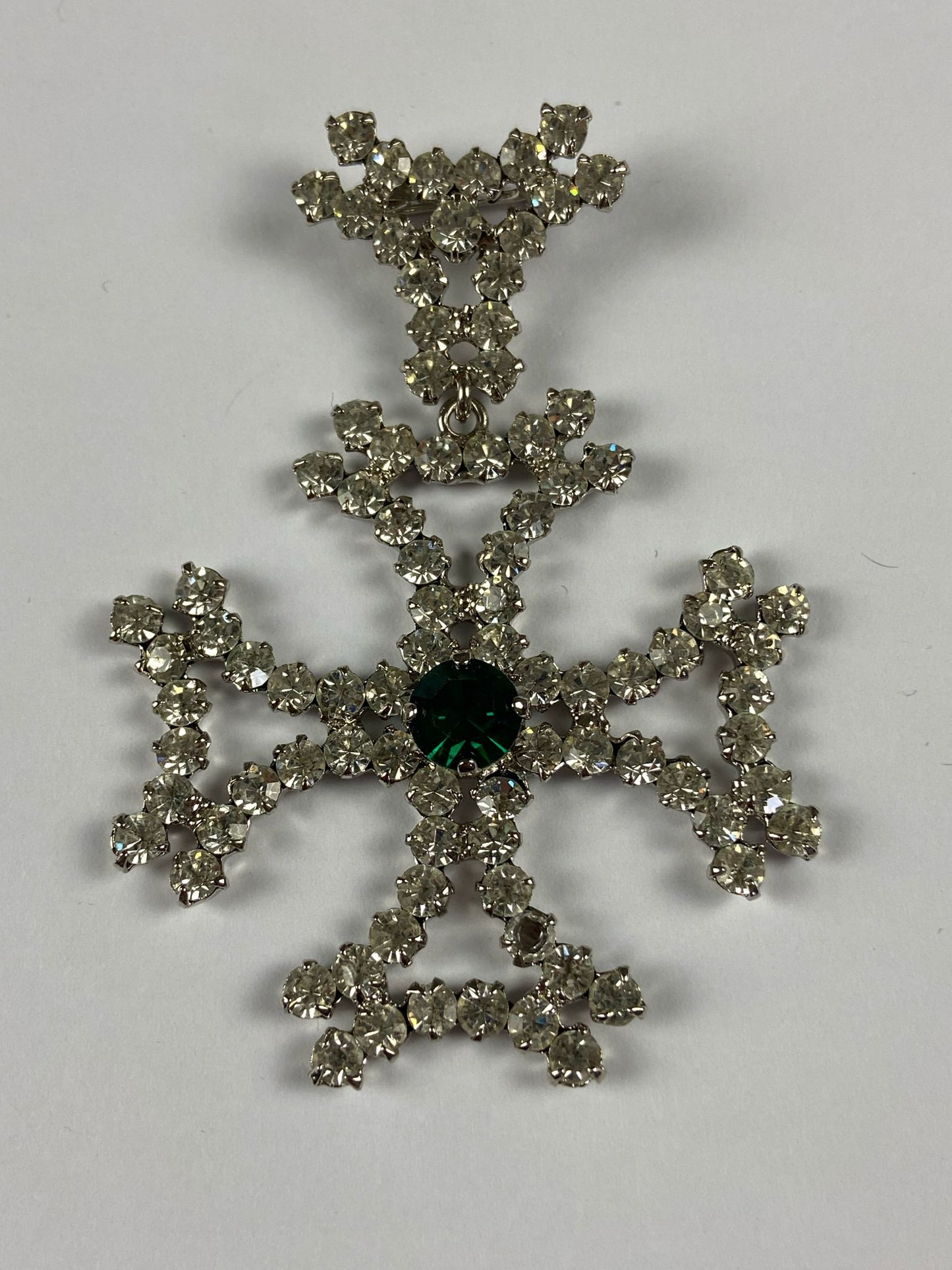 8644 Vintage Swarovski Kristallen Brosche 75mm
