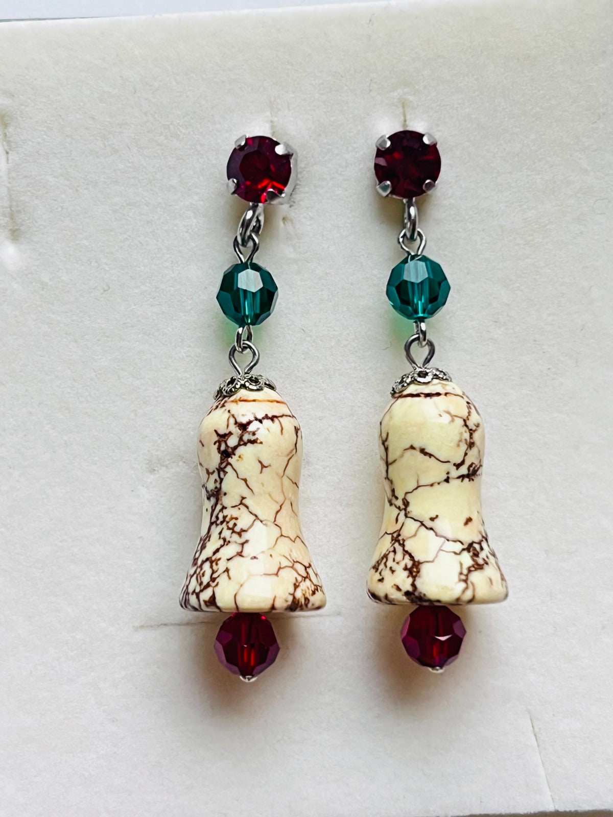 3925 Vintage Earring mit Swarovski Crystals 50mm