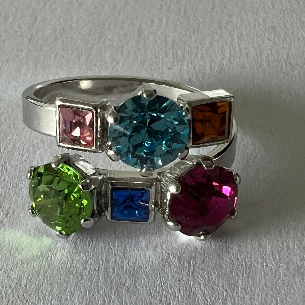 9722 Vintage Swarovski Kristallen Ring 17mm