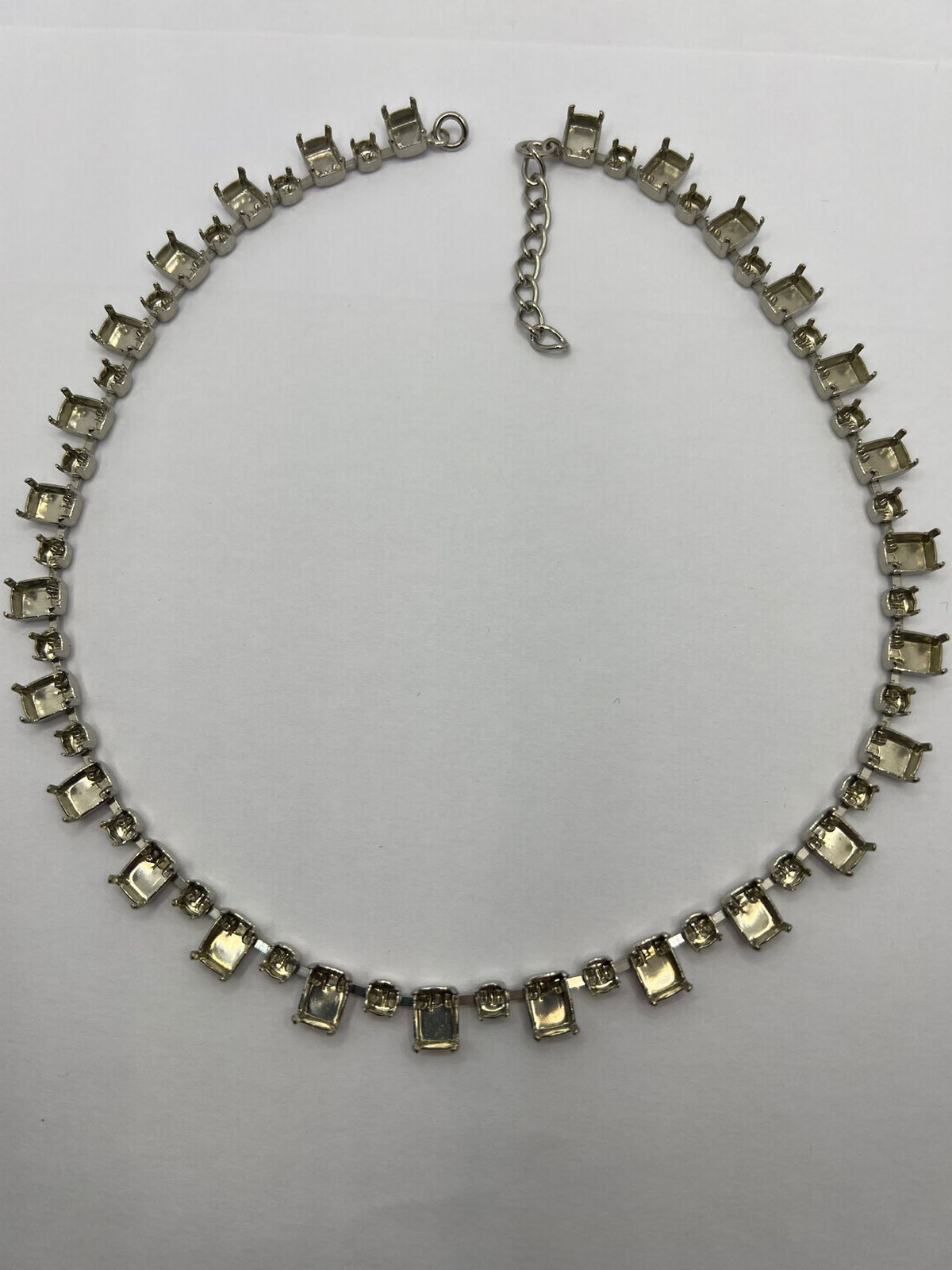 6419 Vintage leerer Collier zum Befüllen mit Swarovski Kristallen 39cm