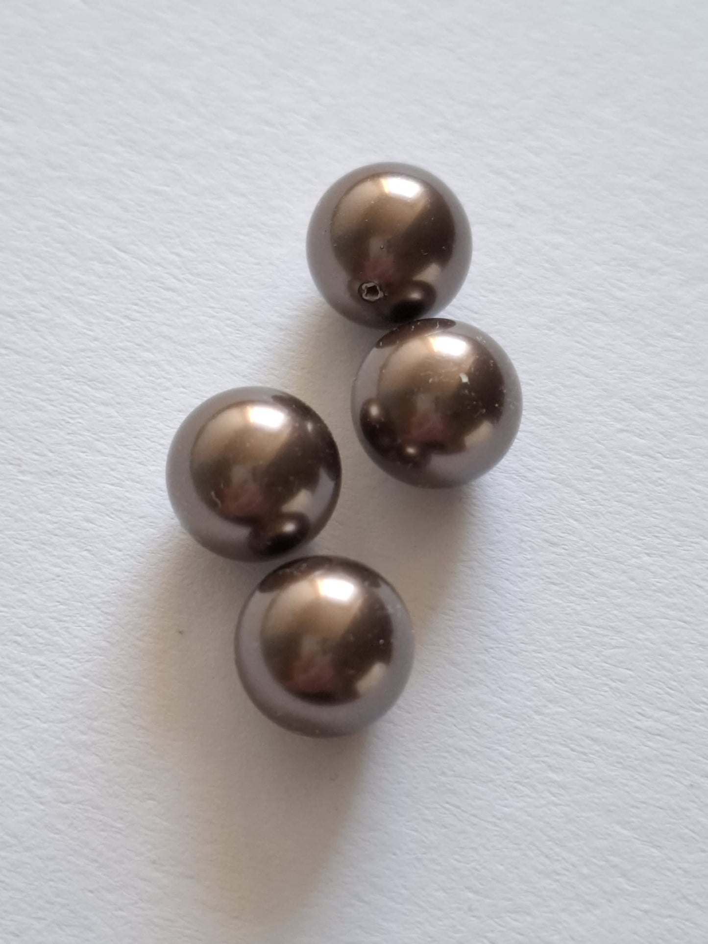 Swarovski® Pearl Half-Drilled Brown Pearl 12mm