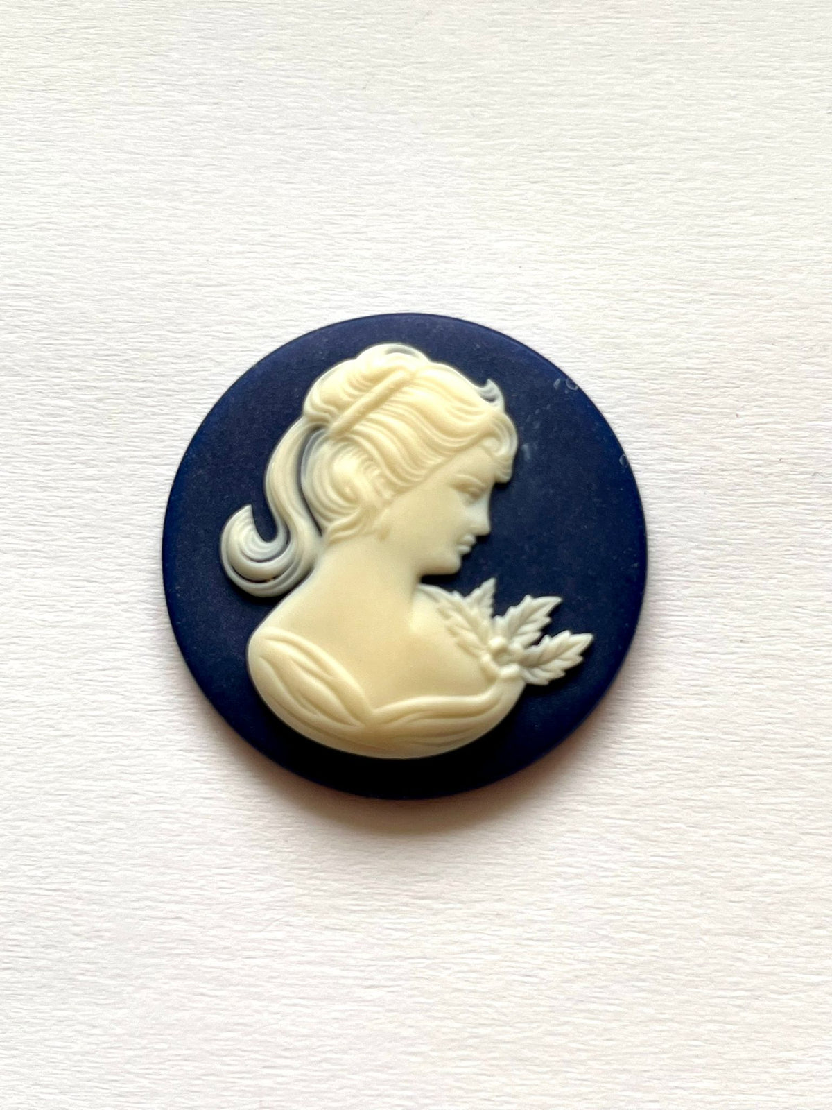 5660 Vintage Blauer Camee Cabochon 30mm