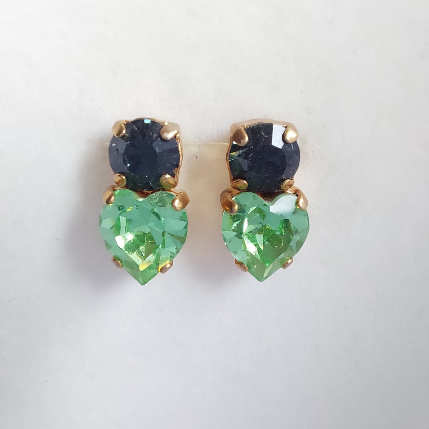 3458 Vintage-Ohrringe mit Swarovski Kristallen 15mm