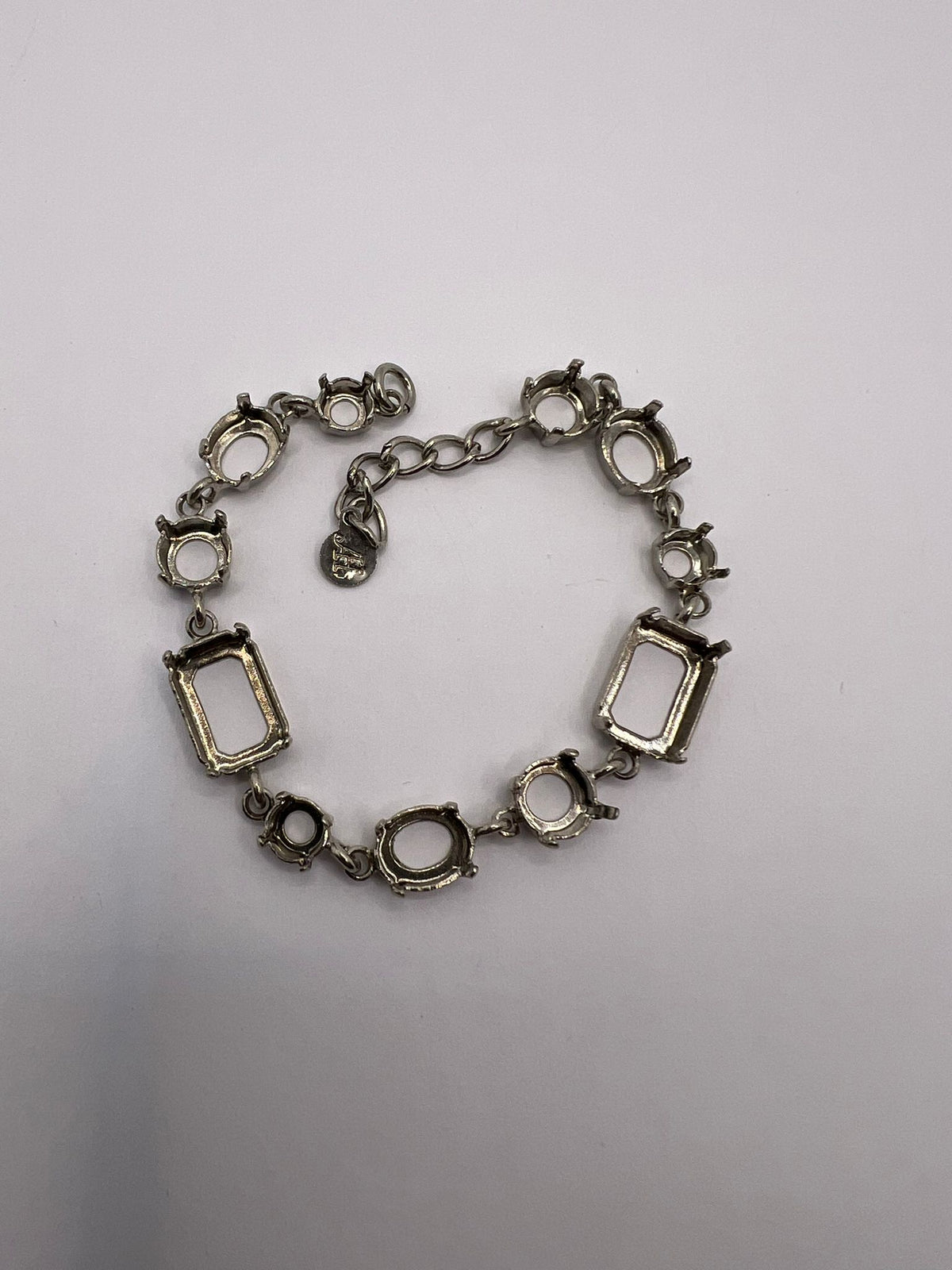 7093 Vintage leerer Armband zum Befüllen mit Swarovski Kristallen 15cm