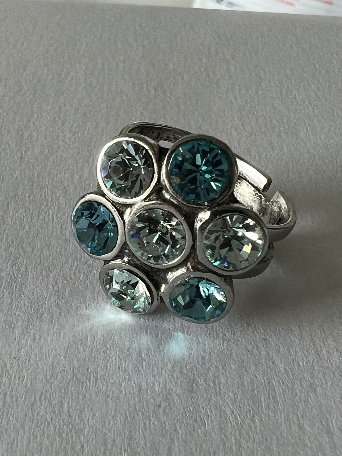 9774 Vintage Swarovski Kristallen Ring 20mm