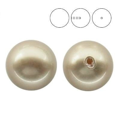 Swarovski® Pearl Half-Drilled Platinum Pearl 12mm