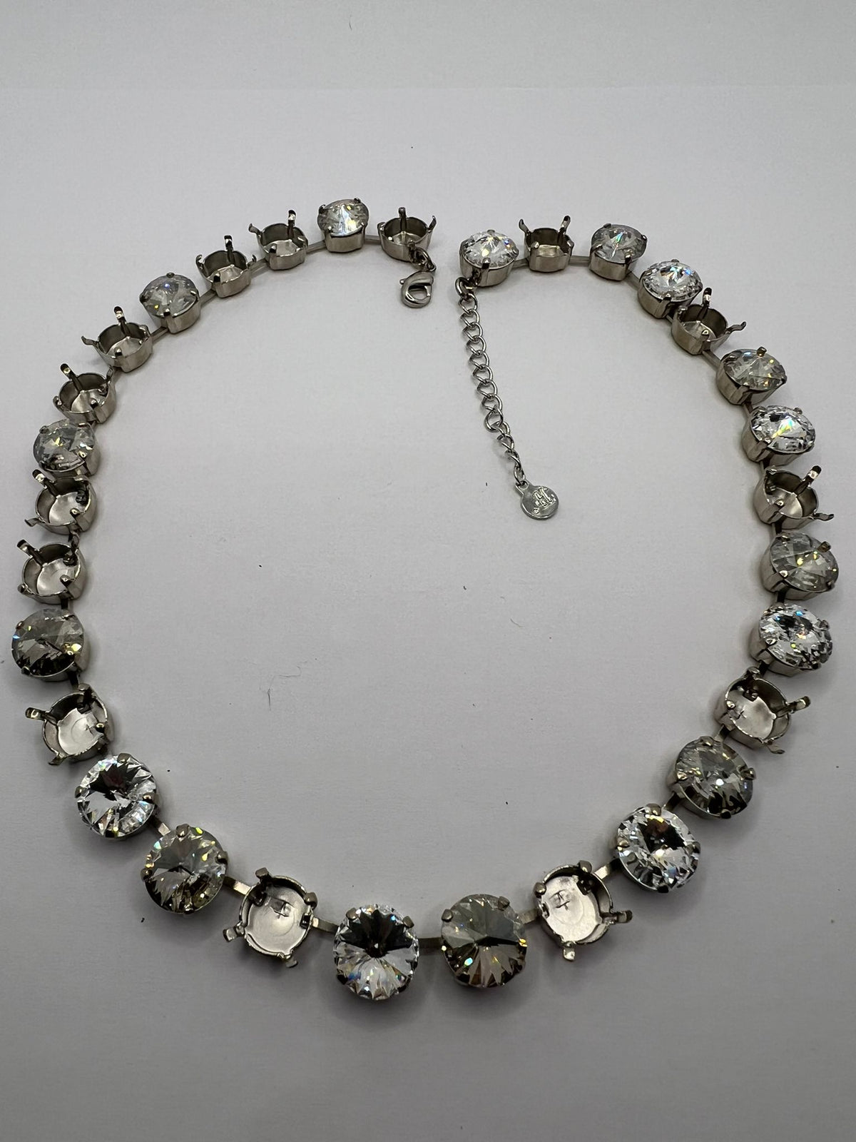 6430 Vintage halb gefüllt Halskette zur Komplettierung mit Swarovski Kristallen füllen 40cm