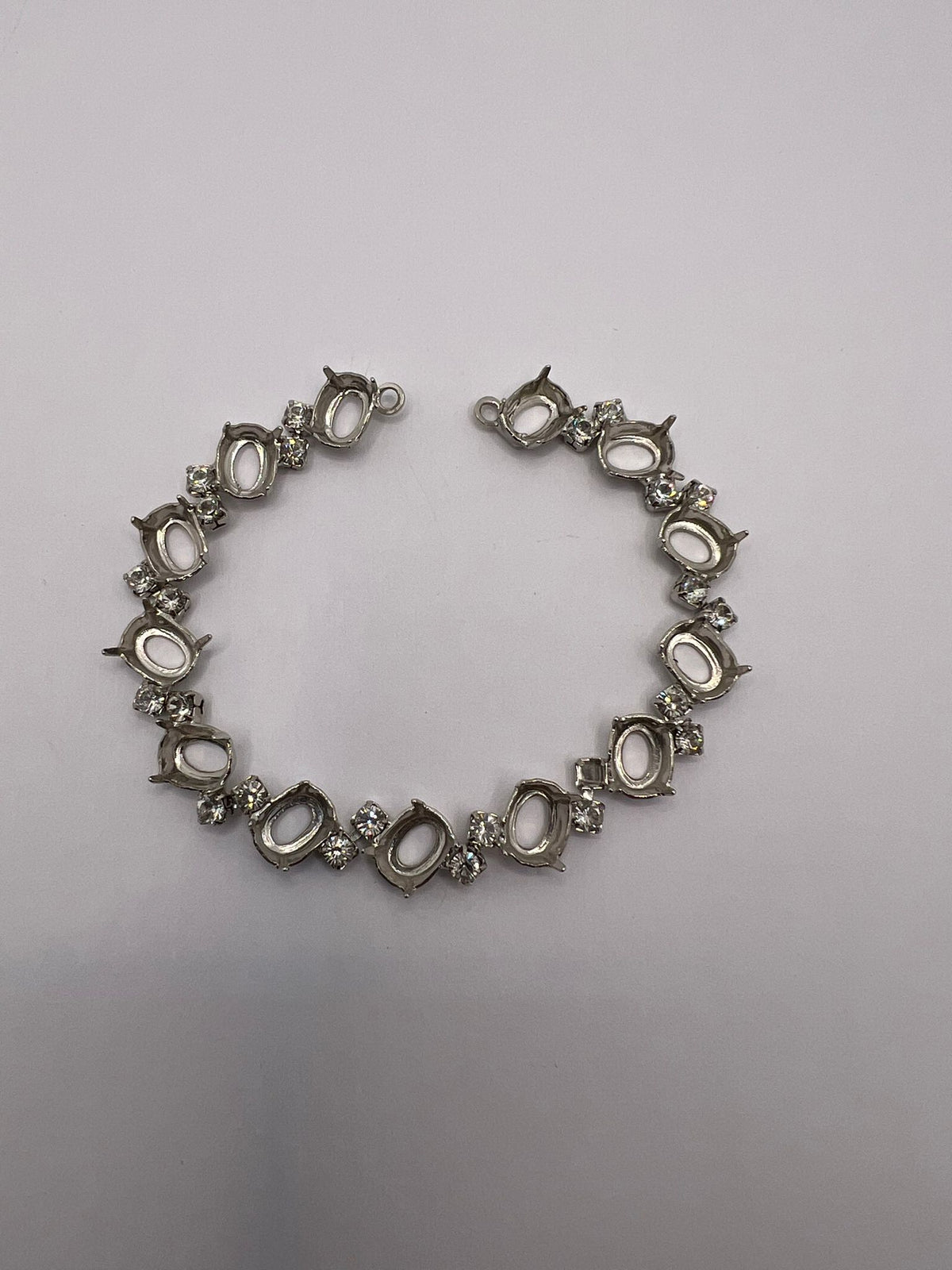 7092 Vintage leerer Armband zum Befüllen mit Swarovski Kristallen 17cm
