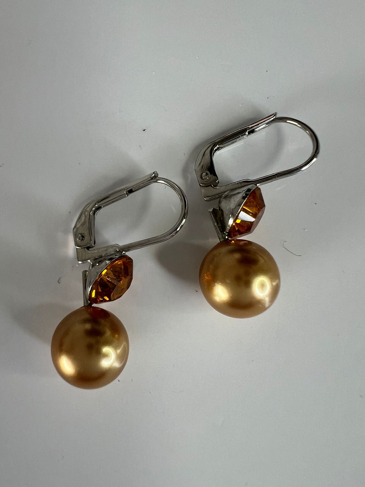 30418 Vintage Swarovski Kristallen Ohrhänger 7mm