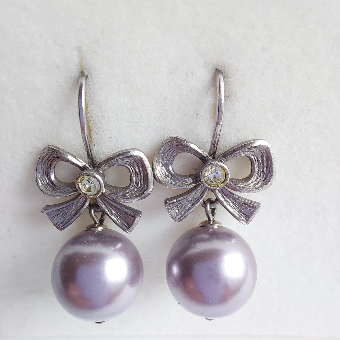 3319 Vintage-Ohrringe mit Swarovski Pearls 35mm