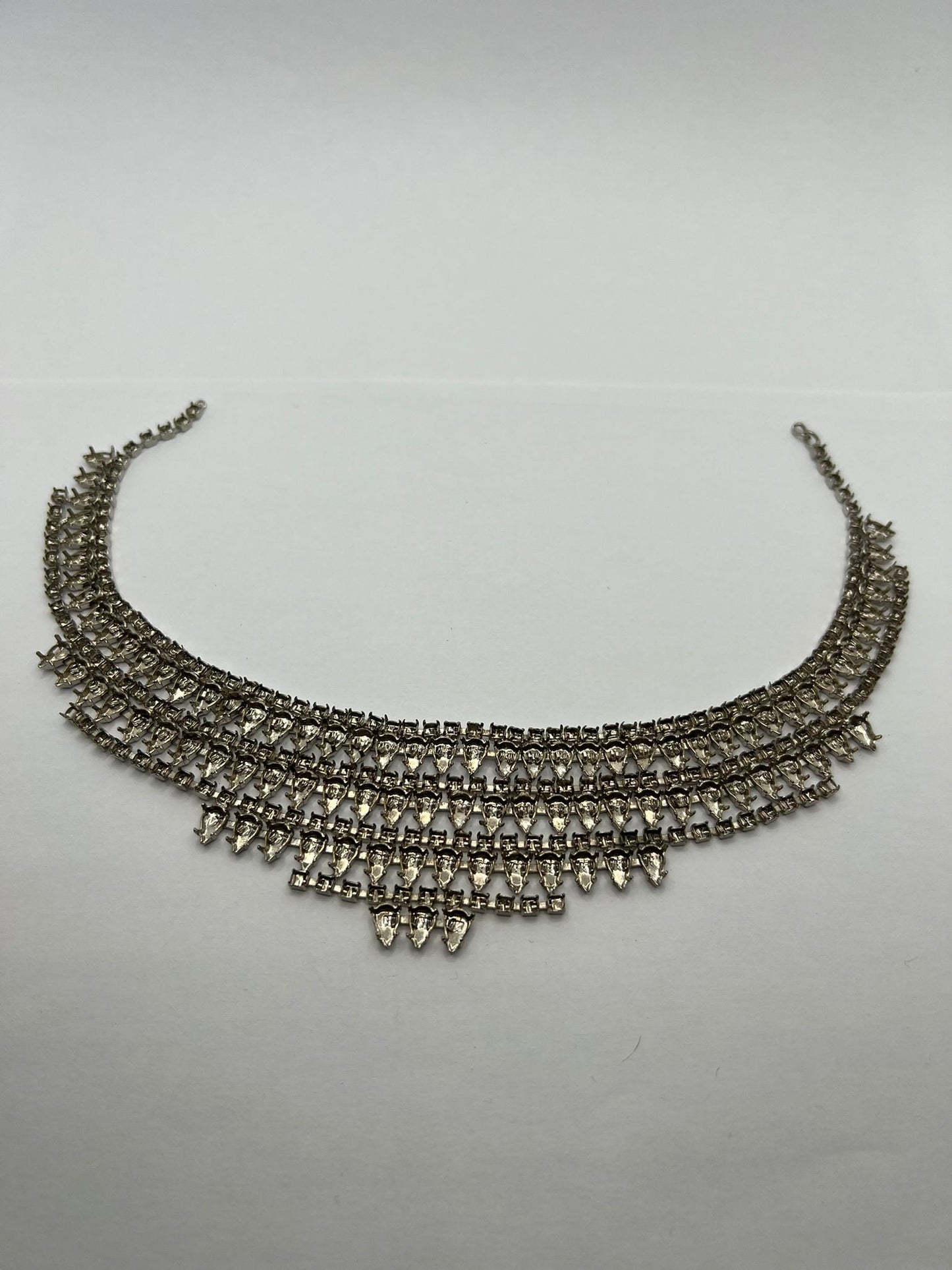 6388 Vintage Leerer DIY Collier zum Befüllen mit Swarovski Kristallen 36cm
