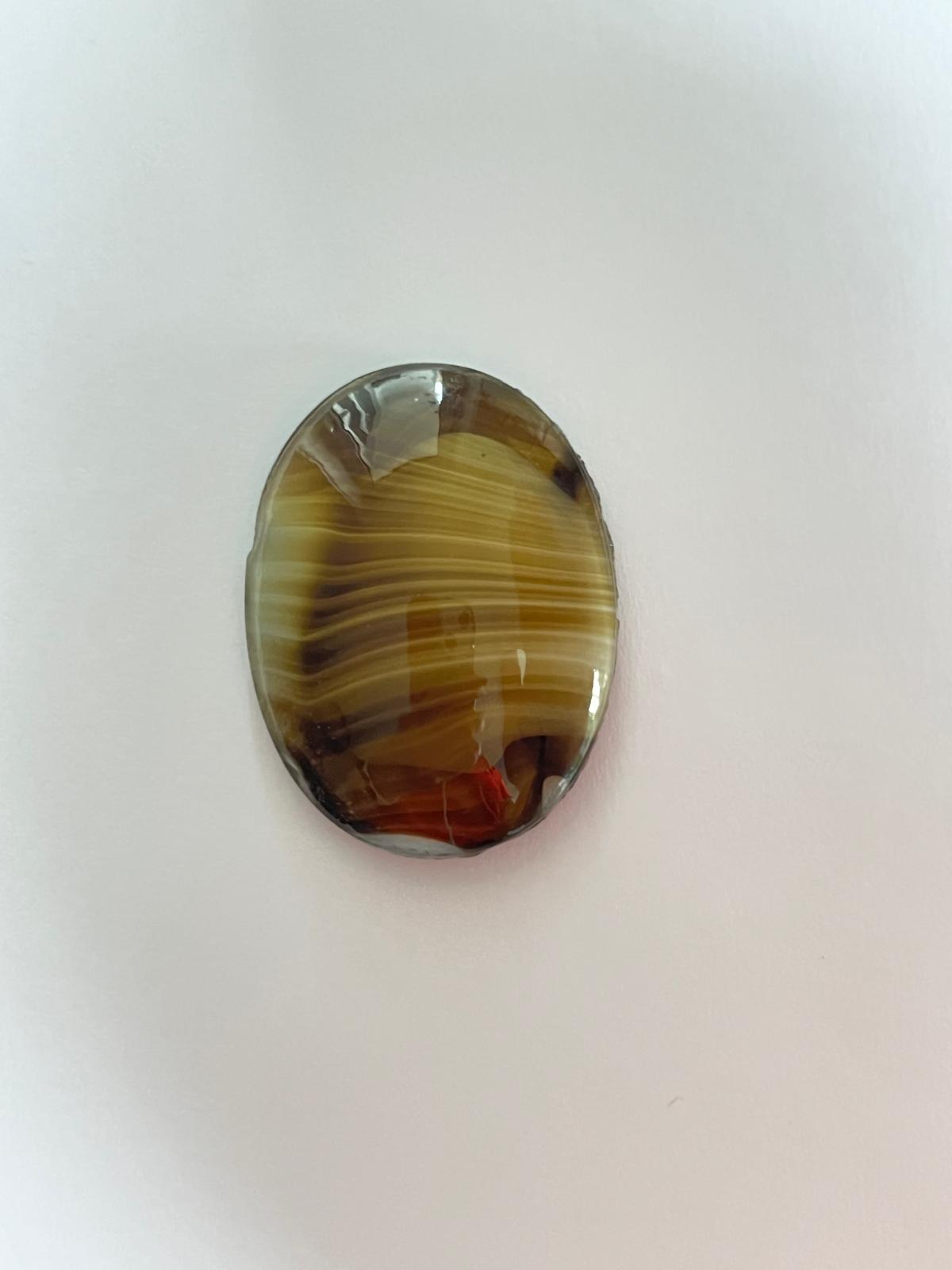 5842 Vintage Kunstmarmor Oval Cabochon 40mm