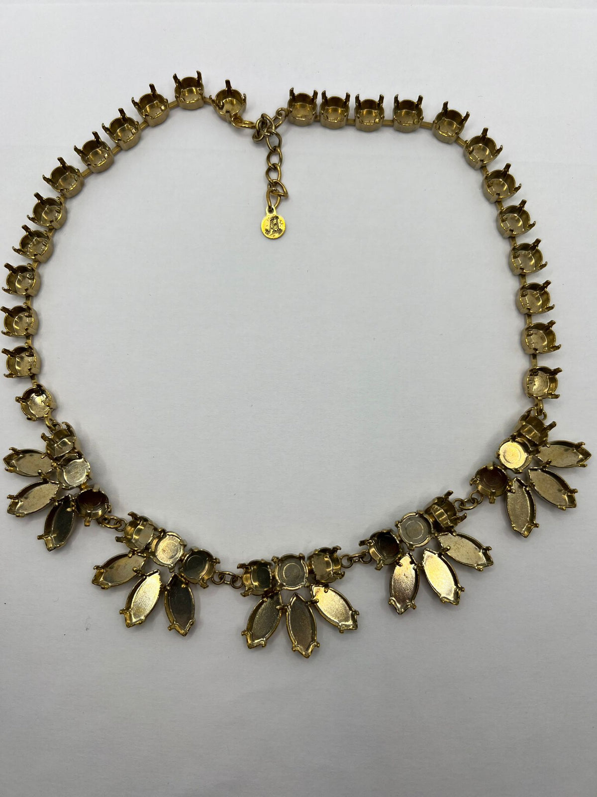 6414 Vintage leerer Collier zum Befüllen mit Swarovski Kristallen 40cm