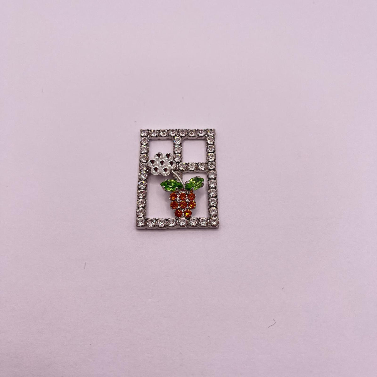 8932 Vintage Brosche mit unvollständigen Steinen zur Komplettierung mit Swarovski Kristallen füllen 35mm