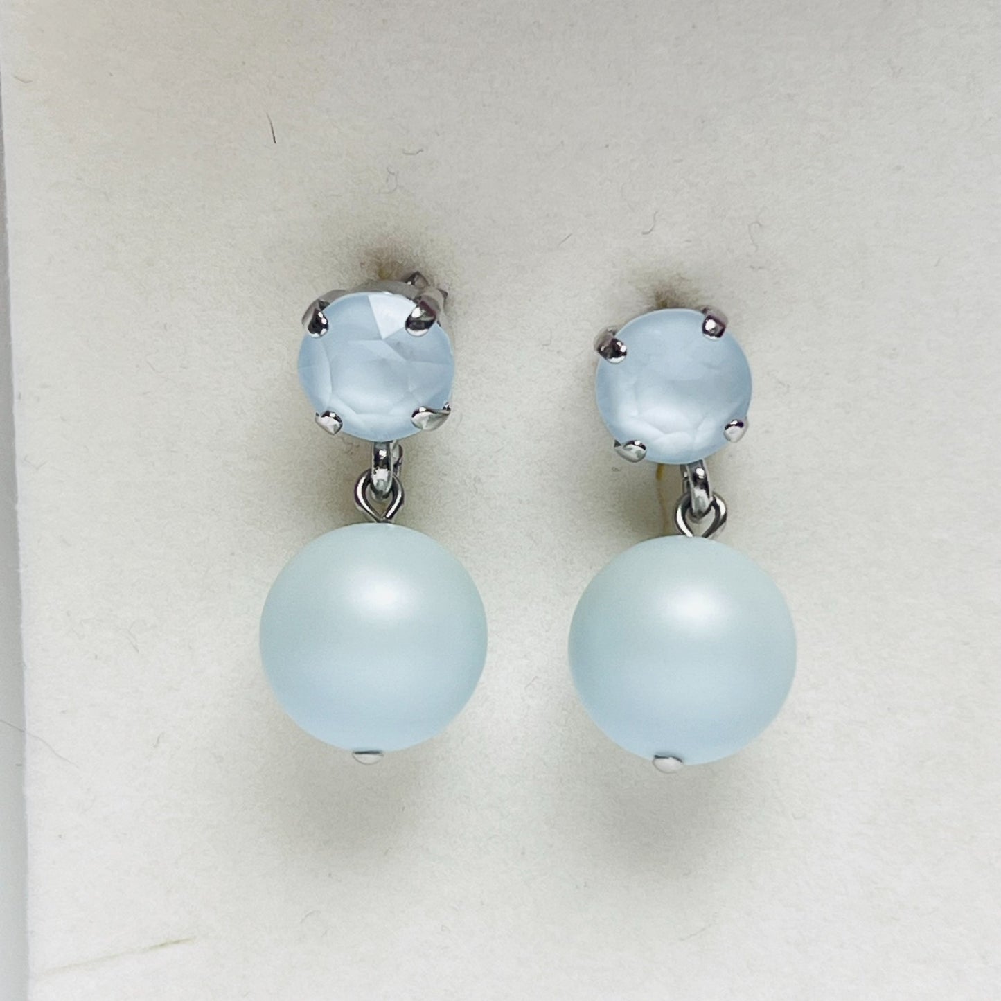 3955 Vintage Earring mit Swarovski Crystals 25mm