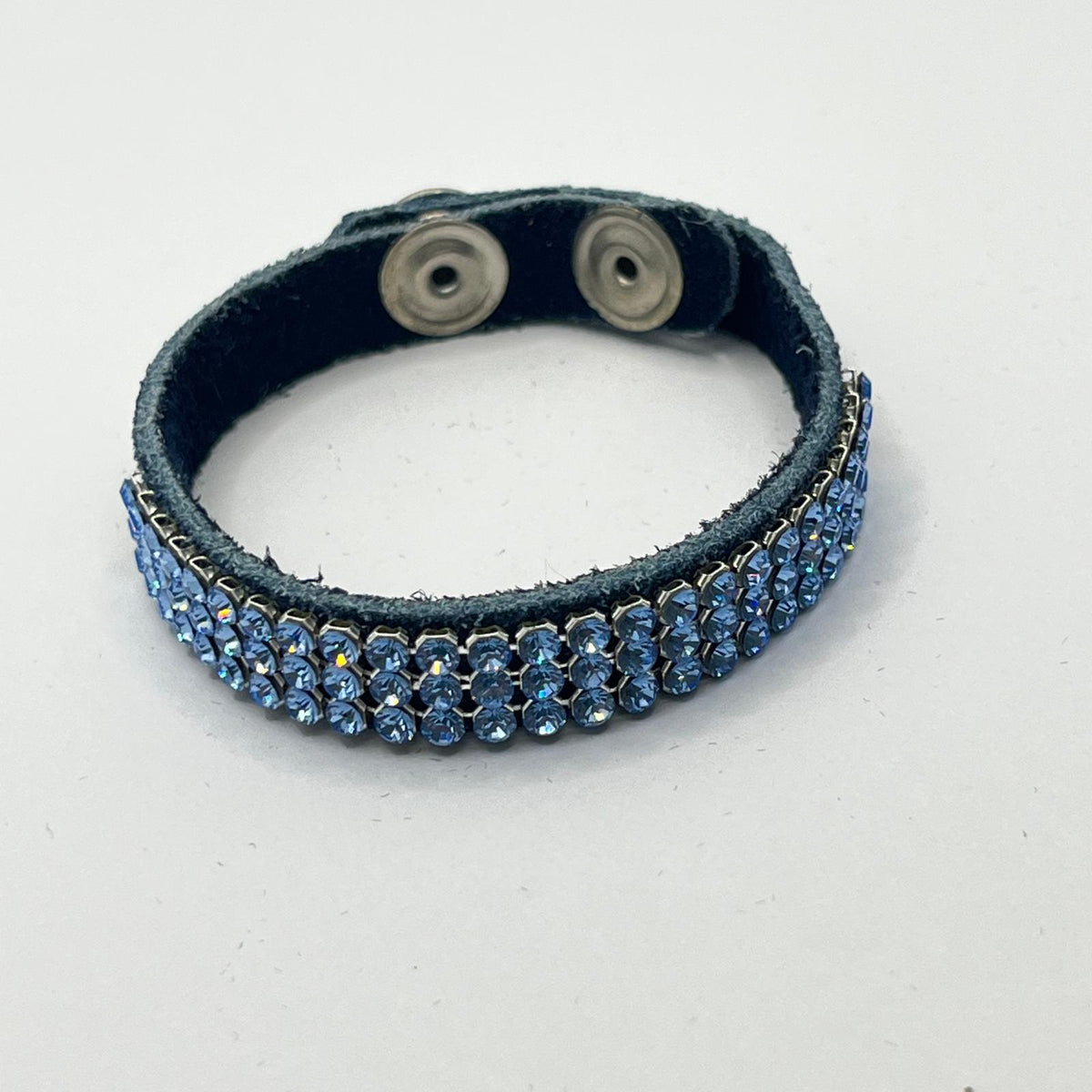 7044 Vintage Swarovski Kristallen Mehrlagiges Leder Armband 18cm