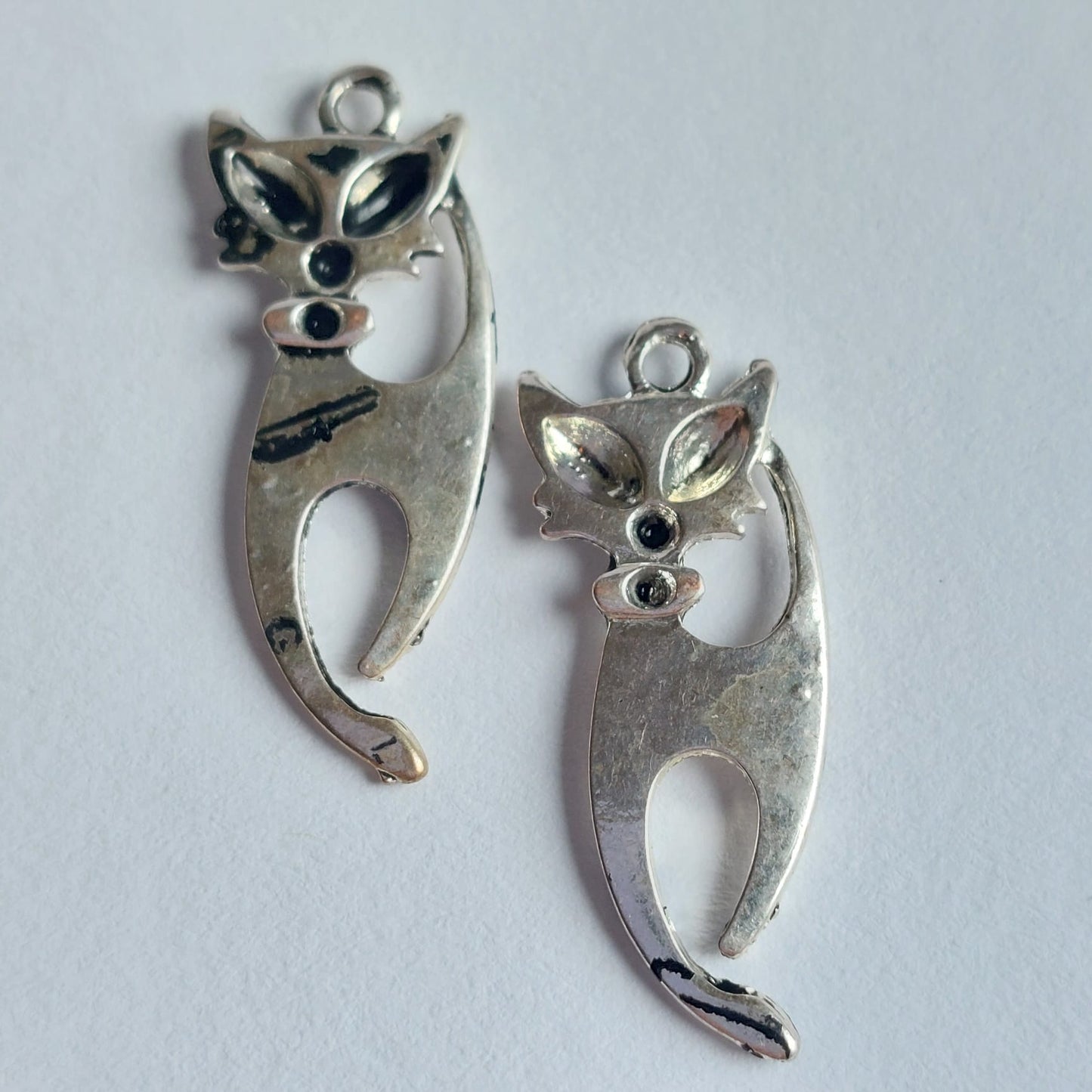 Anhänger Edelstahl Katze 35×15mm