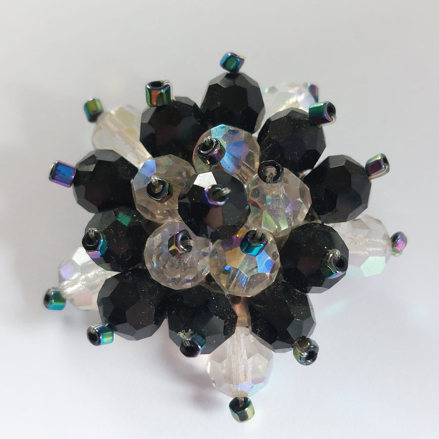 8424 Vintage Swarovski Perlen Brosche 41mm