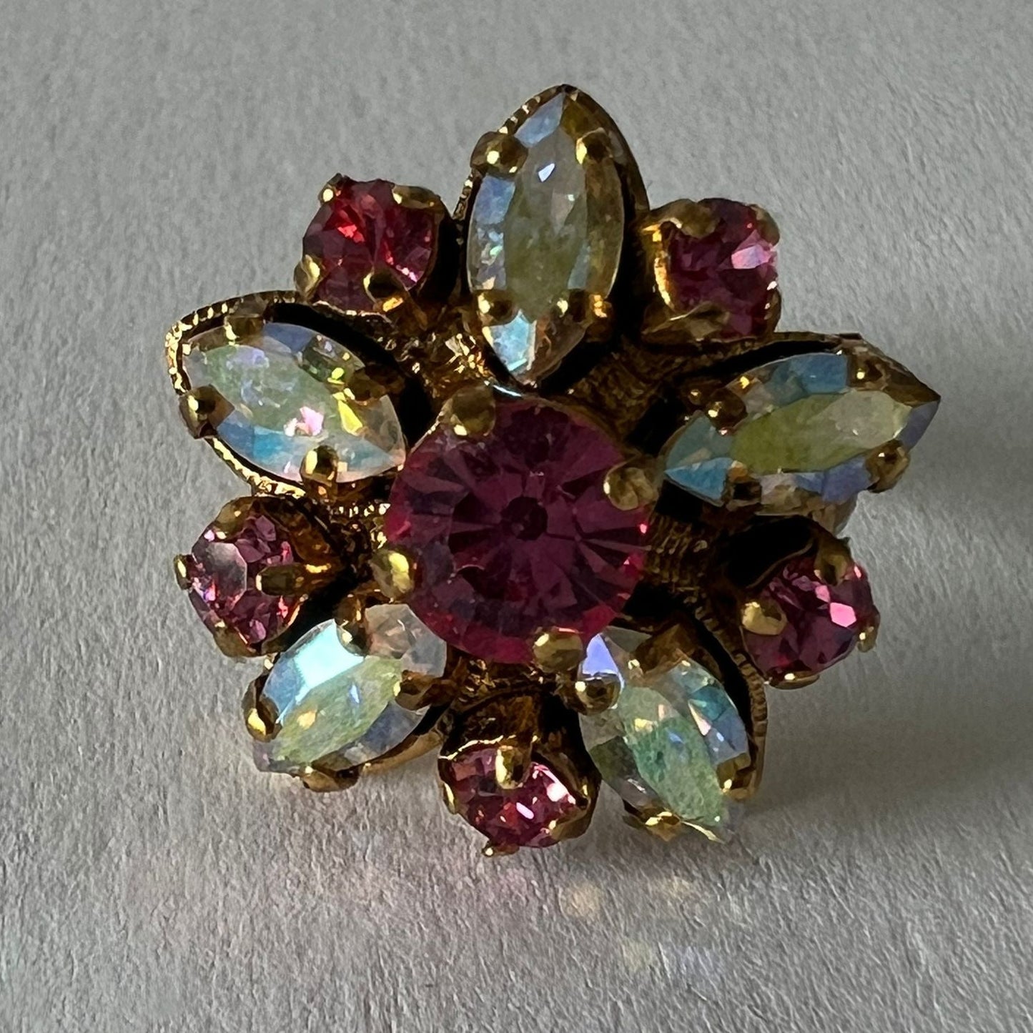 9762 Vintage Swarovski Kristallen Ring 20mm